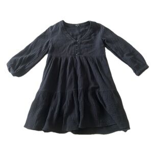 MADEWELL Long Sleeve Button Down Tiered Mini Dress